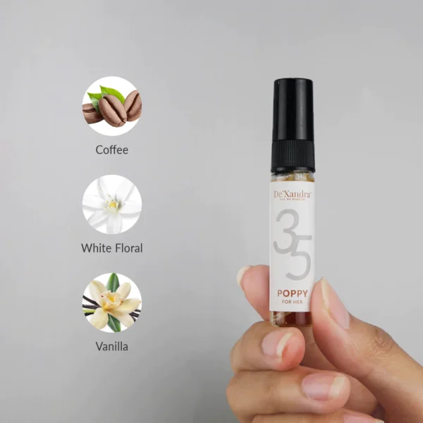 De'Xandra Poppy For Her 35ml – Parfum Wanita Tahan Lama, Wangi Vanilla & Floral Elegan - Image 5