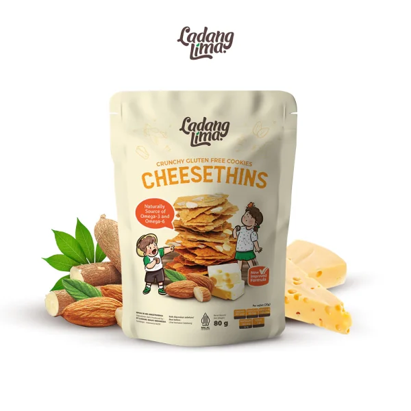 Ladang Lima - Cheesethins Cookies 80g | Healthy Cookies With Protein - Image 2