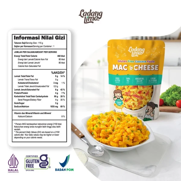 Pasta Mac and Cheese 115g - Pasta Gluten Free Ladang Lima - Image 5