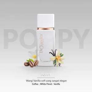De'Xandra Poppy For Her 35ml – Parfum Wanita Tahan Lama, Wangi Vanilla & Floral Elegan