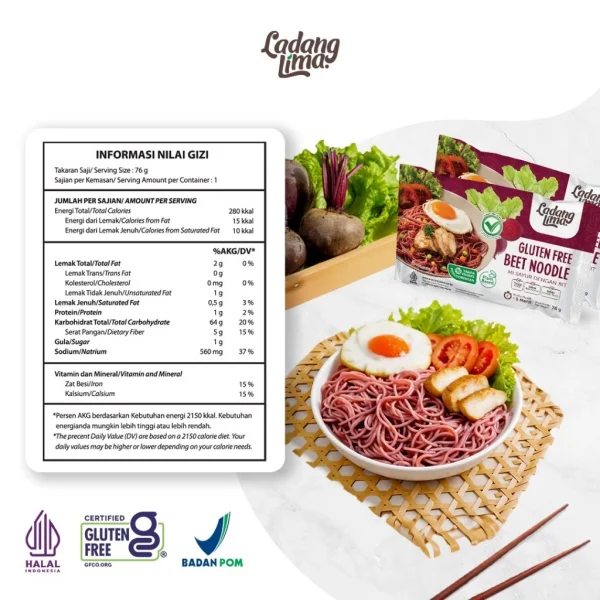 Beet Noodle - Mie Sayur Gluten Free Ladang Lima - Image 5